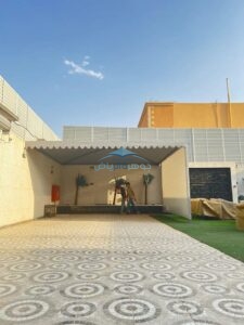 تركيب وتنفيذ مظلات مدارس وسواتر في الرياض