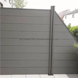 WPC Fence Anti Fading No Formaldehyde Fence Panels Wood Plastic Composite Private Fencing