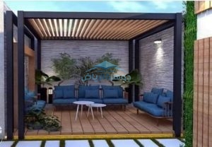 مظلات وسواتر خشبية للحدائق