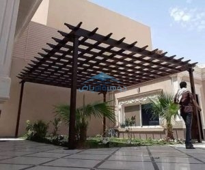 معلم برجولات حديد بالرياض بورجولات حدائق