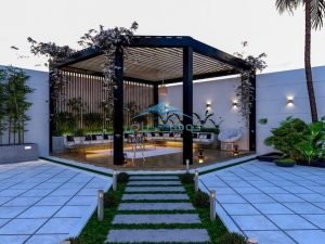 تصميم برجولات حديد بالرياض