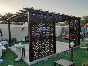 معلم برجولات حديد بالرياض بورجولات حدائق