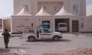 تركيب مظلات هرمية بالرياض