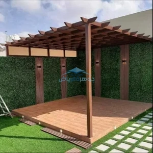 مظلات حدائق خشبية بالرياض