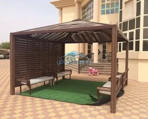 مظلات حدائق خشبية بالرياض